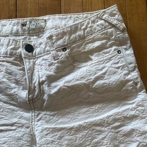 Free People Subtle Patterned creamy white Jeans